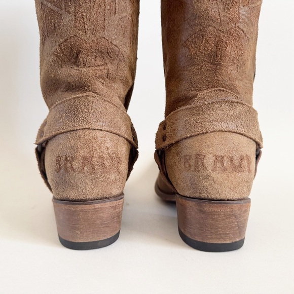 Junk Gypsy by Lane She Who Is Brave Suede Cowboy Boots Women 11 Tan - Picture 10 of 15